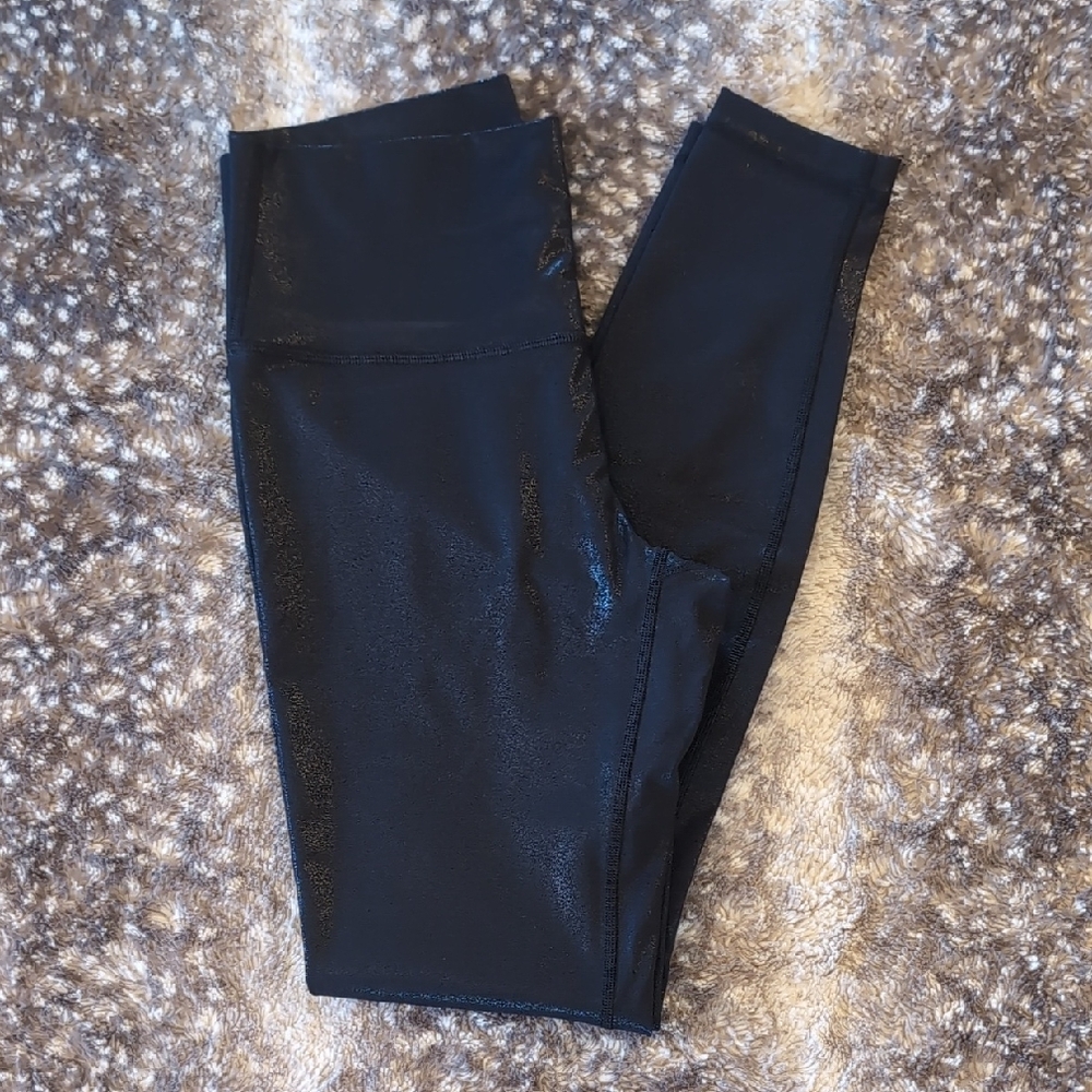 Lululemon Black Faux-Leather Leggings